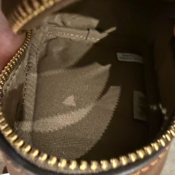 Coach Mini Backpack Key Ring  Signature Canvas Brown - Picture 7 of 9